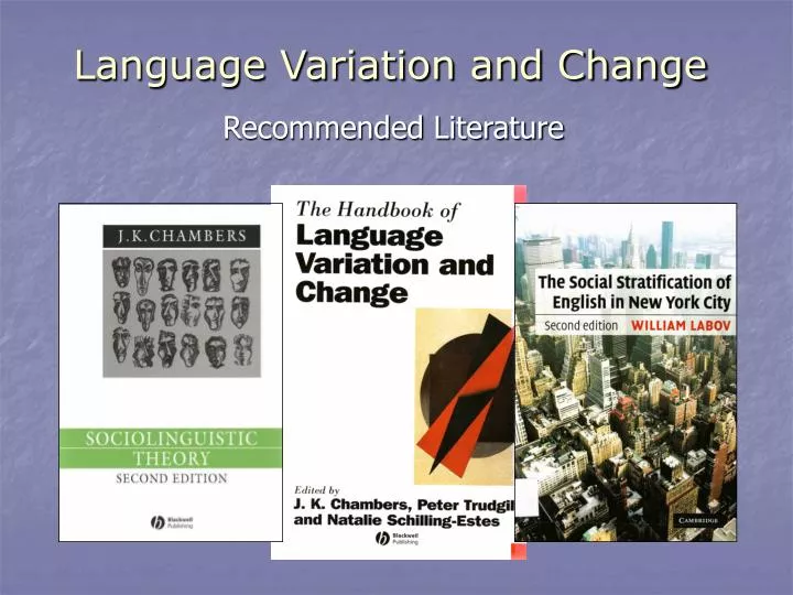 language variation and change