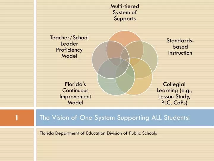 the vision of one system supporting all students