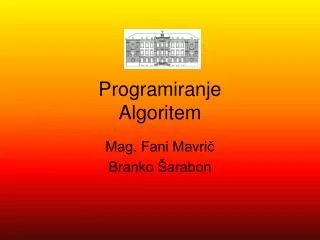 programiranje algoritem