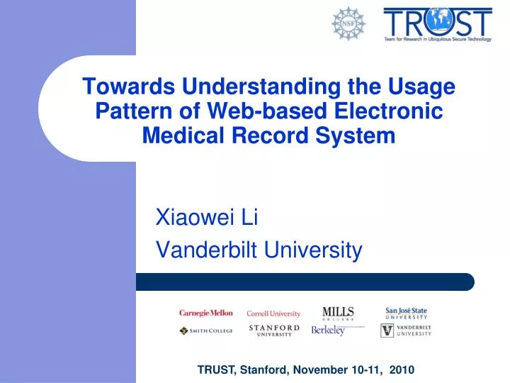 towards understanding the usage pattern of web based electronic medical record system