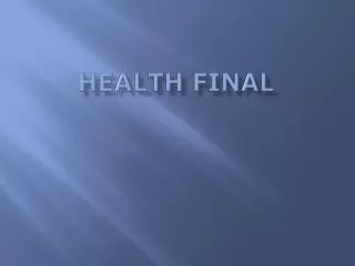 Health Final