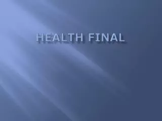 health final
