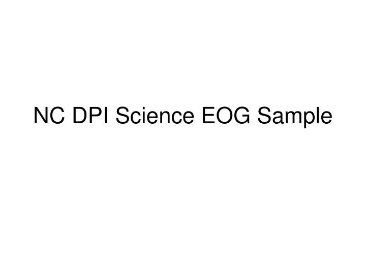 nc dpi science eog sample