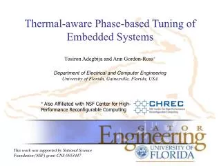 Thermal-aware Phase-based Tuning of Embedded Systems