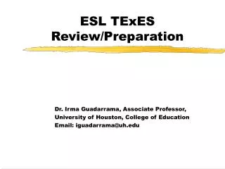 ESL TExES Review/Preparation
