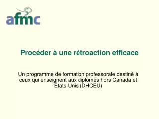 proc der une r troaction efficace