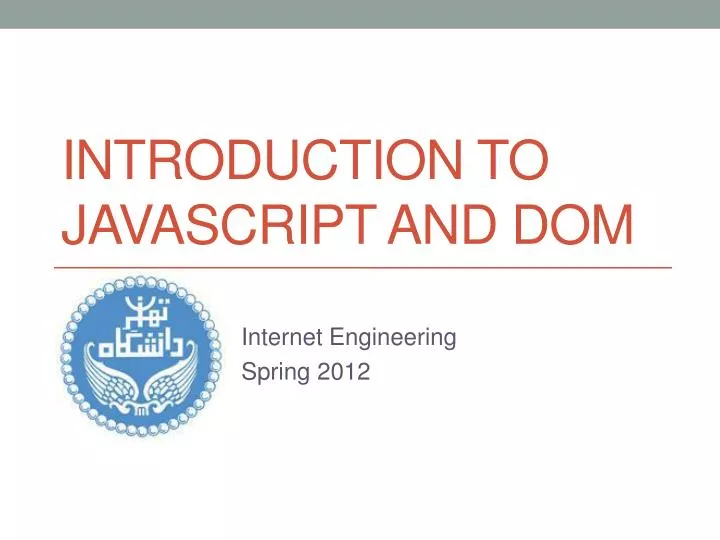 introduction to javascript and dom