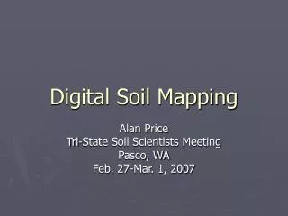 Digital Soil Mapping