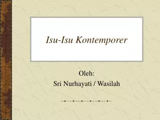 isu isu kontemporer