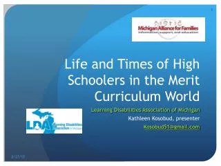 Life and Times of High Schoolers in the Merit Curriculum World
