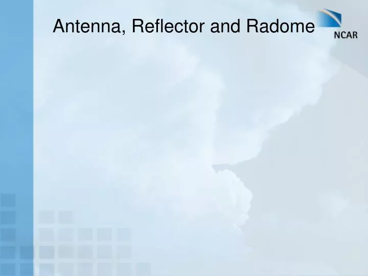 antenna reflector and radome