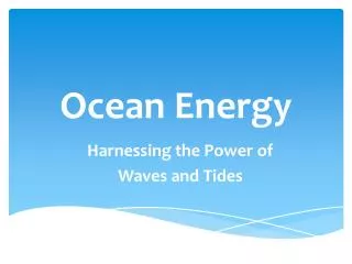 Ocean Energy