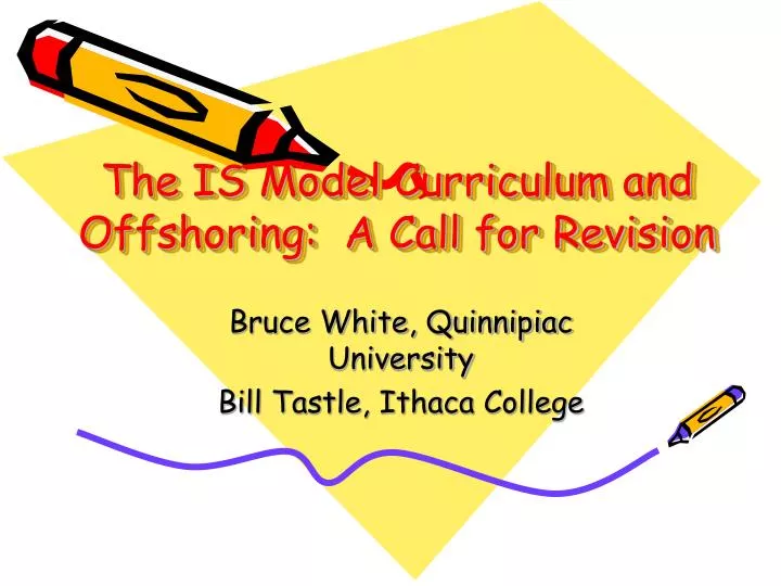 the is model curriculum and offshoring a call for revision