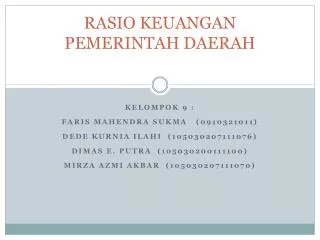 PPT - ANALISIS RASIO KEUANGAN PowerPoint Presentation, Free Download ...