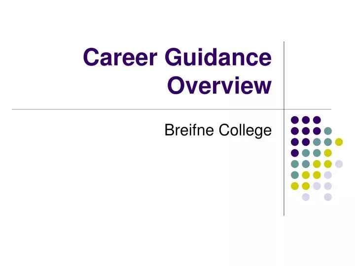 career guidance overview