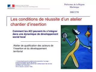 les conditions de r ussite d un atelier chantier d insertion