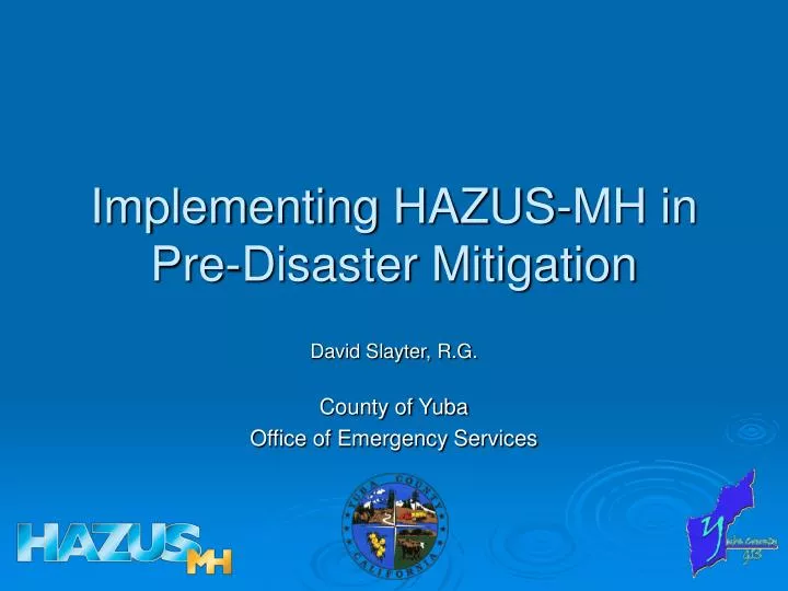 implementing hazus mh in pre disaster mitigation