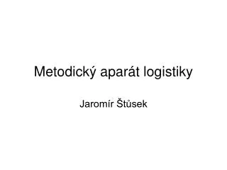 metodick apar t logistiky