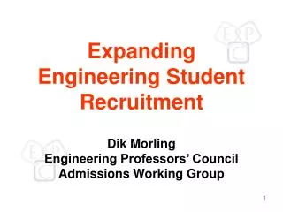 Expanding Engineering Student Recruitment