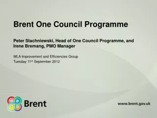Brent One Council Programme