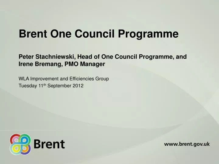 brent one council programme