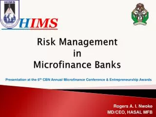 Risk Management in Microfinance Banks