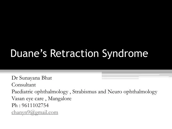 duane s retraction syndrome