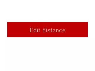 edit distance