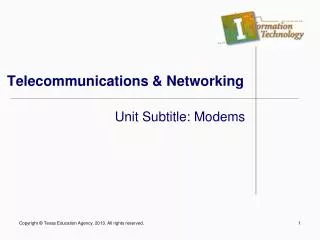 Telecommunications &amp; Networking