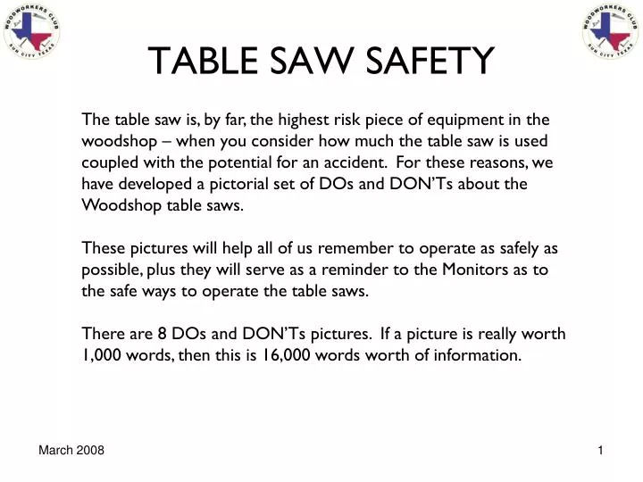 table saw safety