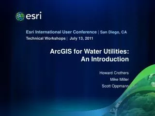 ArcGIS for Water Utilities: An Introduction