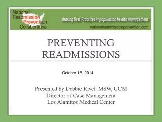 PREVENTING READMISSIONS