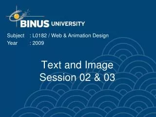 text and image session 02 03