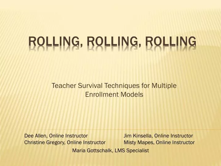 teacher survival techniques for multiple enrollment models