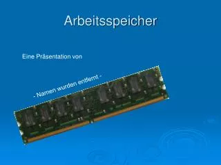 arbeitsspeicher