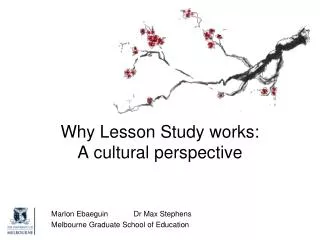 Why Lesson Study works: A cultural perspective