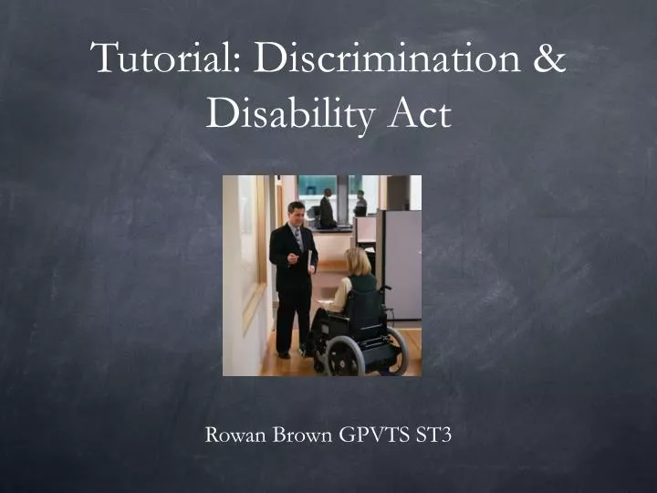 tutorial discrimination disability act