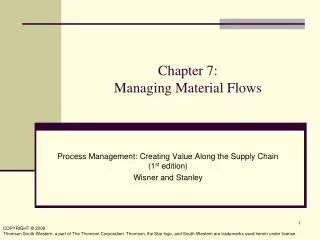 Chapter 7: Managing Material Flows