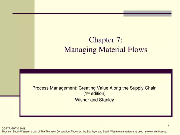chapter 7 managing material flows