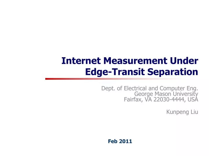 internet measurement under edge transit separation