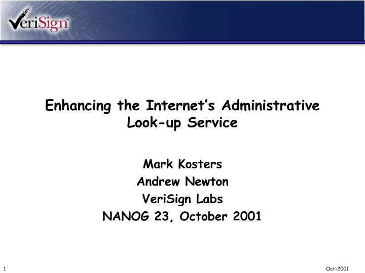 enhancing the internet s administrative look up service
