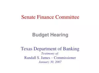 Budget Hearing