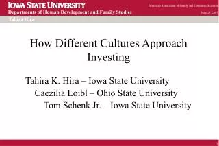 How Different Cultures Approach Investing