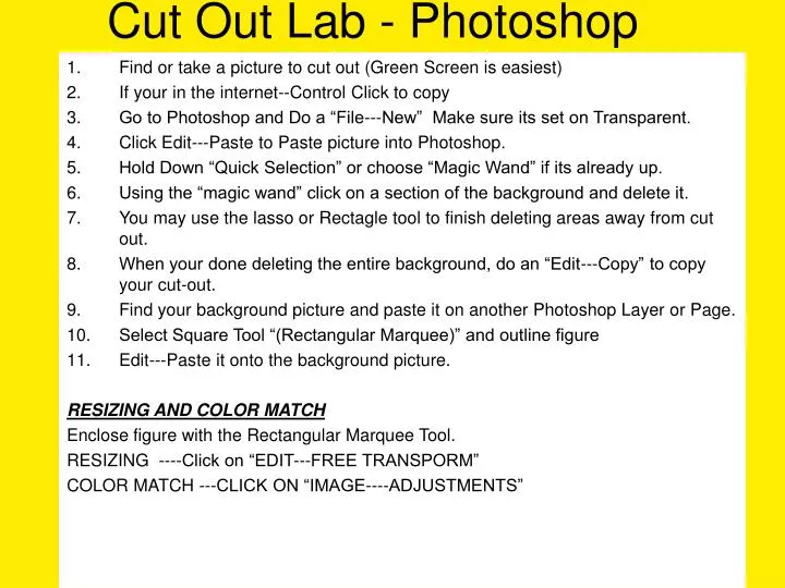 cut out lab photoshop