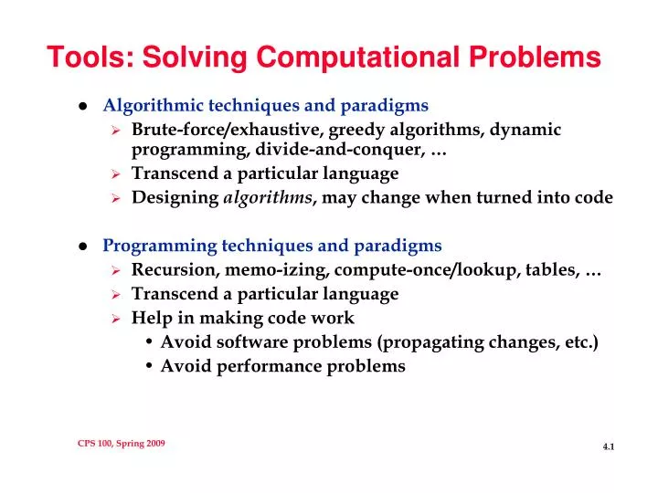 tools solving computational problems