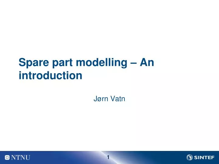 spare part modelling an introduction