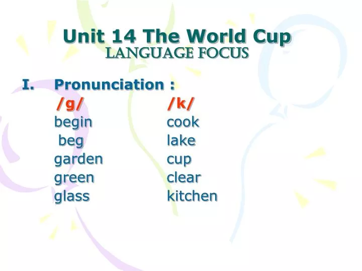 unit 14 the world cup language focus