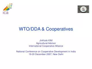 WTO/DDA &amp; Cooperatives