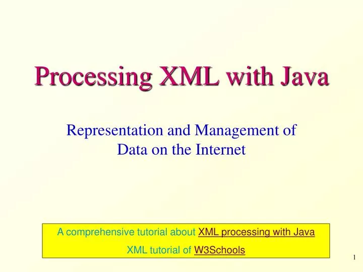 processing xml with java