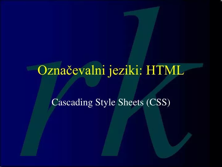 ozna evalni jeziki html